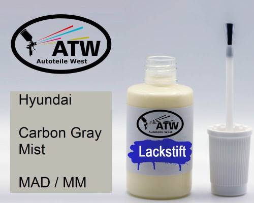 Hyundai, Carbon Gray Mist, MAD / MM: 20ml Lackstift, von ATW Autoteile West.